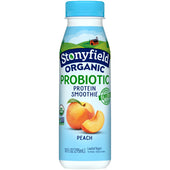 Stonyfield Farm Organic Peach Yogurt Super Smoothie, 10 Ounce -- 12 per case.
