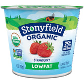 Stonyfield Farm Organic Low Fat Strawberry Blends Yogurt, 6 Ounce -- 12 per case.