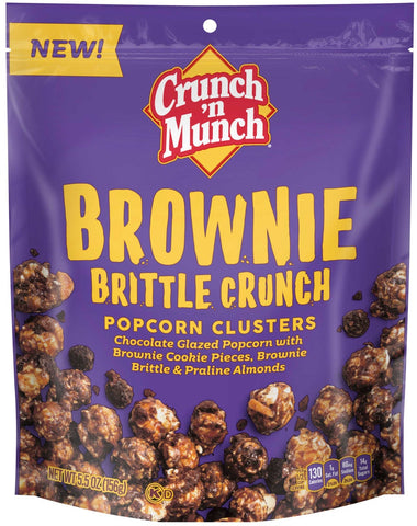 Crunch N Munch Brownie Brittle Crunch Flavored Popcorn Clusters, 5.5 Ounce -- 12 per case