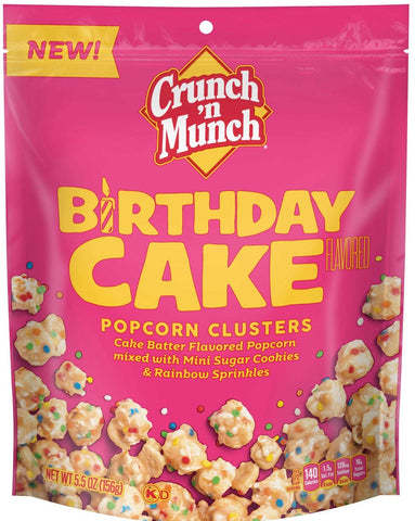 Crunch N Munch Birthday Cake Flavored Popcorn Clusters, 5.5 Ounce -- 12 per case