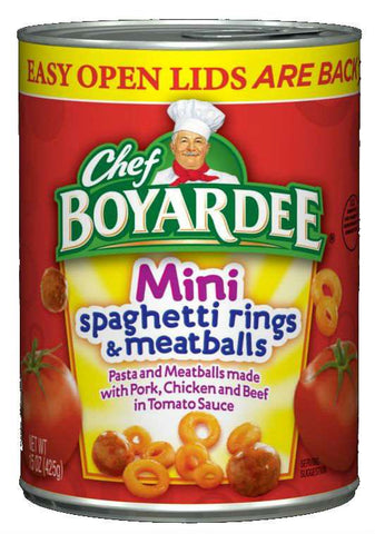 Chef Boyardee Mini Bite Spaghetti Ring and Macaroni, 15 Ounce -- 24 per case