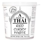 A Taste of Thai Red Curry Paste, 35 Ounce Tub -- 3 per case.