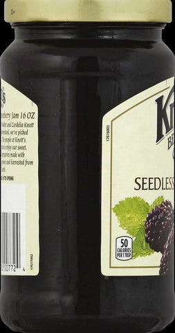 Knotts Berry Farm Seedless Boysenberry Jam, 16 Ounce -- 12 per case.