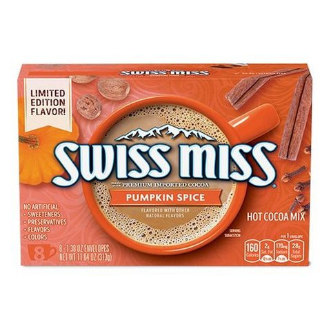 Swiss Miss Pumpkin Spice Flavored Hot Cocoa Mix, 11.04 Ounce -- 12 per case