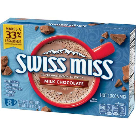 Swiss Miss Milk Chocolate Flavor Hot Cocoa Mix Envelope, 1.38 Ounce -- 96 per case
