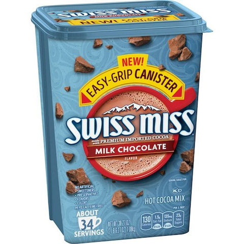 Swiss Miss Milk Chocolate Flavor Hot Cocoa Mix, 38.27 Ounce Can -- 5 per case