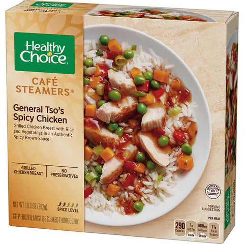 Healthy Choice Cafe Steamers General Tsos Spicy Chicken, 10.3 Ounce -- 8 per case.