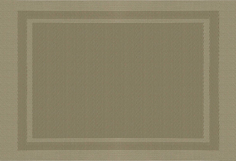 RITZ Tan Frame Rectangle Placemat, 13 x 19 inch -- 12 per case