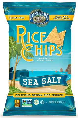 Lundberg Family Farms Family Farms Sea Salt Rice Chips, 6 Ounce -- 12 per case