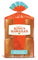 Kings Hawaiian Original Mini Sub Rolls, 12 Ounce - 6 per pack -- 12 per case.