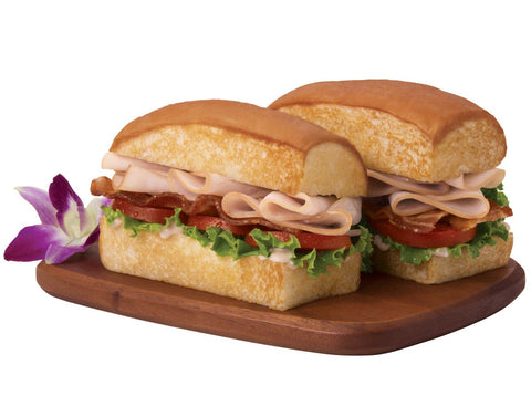 Kings Hawaiian Original Mini Sub Rolls, 12 Ounce - 6 per pack -- 12 per case.