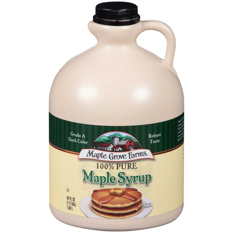 Maple Grove Dark Robust Maple Syrup, 64 Ounce Jug -- 6 per case.