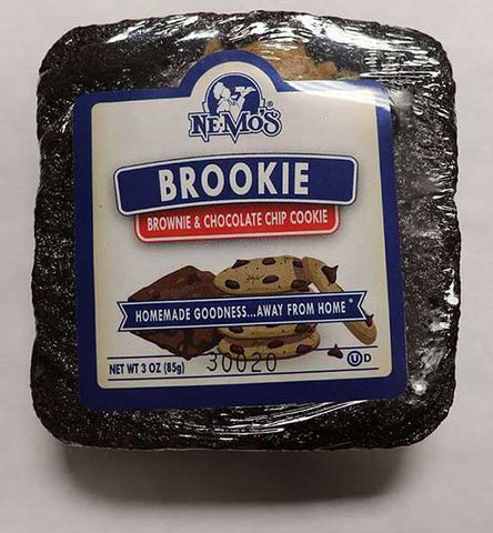 Nemos Chocolate Brownie with Chocolate Chip Cookie Brookie, 3 Ounce -- 36 per case
