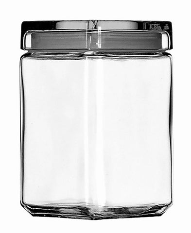 Anchor Hocking 1.5 Quart Stackable Square Jar -- 4 per case.