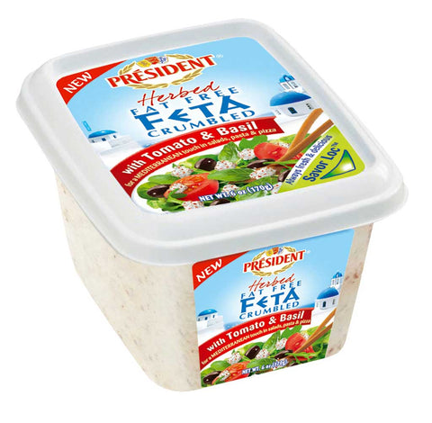 President Feta Cheese Crumble, 6 Ounce -- 8 per case.