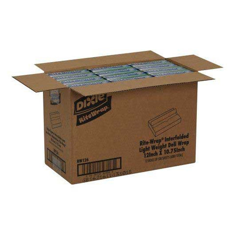 Rite Wrap Interfolded Dry Wax Deli Paper, 12 x 10 3/4 inch -- 6000 per case