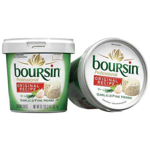 Boursin Original Recipe Garlic and Fine Herb Gournay Cheese, 2.2 Pound -- 2 per case