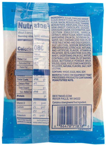 Best Maid Individually Wrapped Chocolate Chunk Cookie, 3 Ounce -- 144 per case