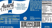 Award Cuisine Stuffed Cabbage Roll, 4.83 Ounce -- 48 per case.