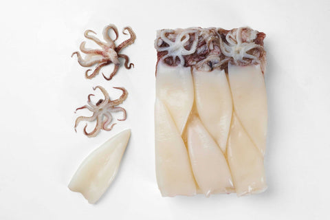 Pana Pesca Fully Cleaned Squid Tubes and Tentacles, 2.5 Pound -- 4 per case.