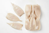 Pana Pesca Fully Cleaned Todarodes Raw Squid Tubes - 5/8 inch Tubes, 2.5 Pound -- 4 per case.