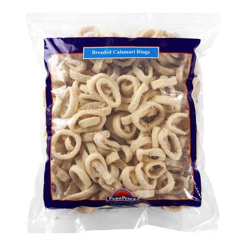 Pana Pesca Lightly Breaded Raw Squid/Calamari Ring, 5 Pound -- 2 per case.