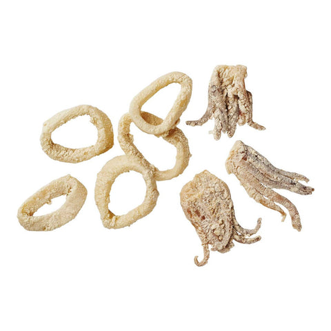 Pana Pesca Lightly Breaded Raw Squid/Calamari Ring and Tentacle, 4 Ounce -- 40 per case.
