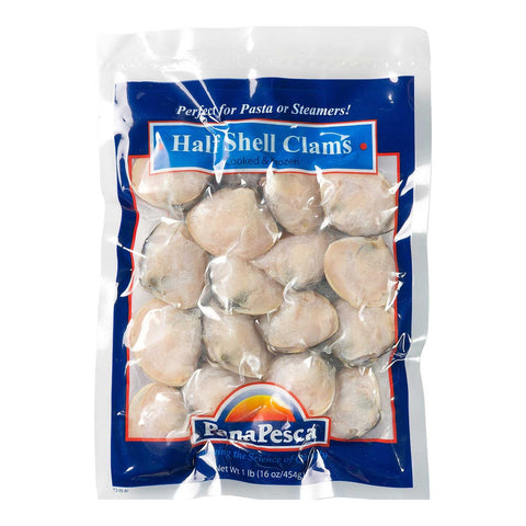 Pana Pesca Half Shell Clam, 1 Pound -- 10 per case.