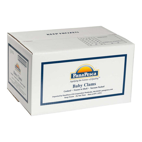 Pana Pesca Whole Shell Baby Clam, 8 Ounce -- 20 per case.