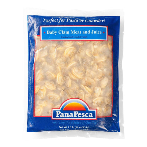 Pana Pesca Baby Clam Meat in Natural Juice, 1 Pound -- 10 per case.