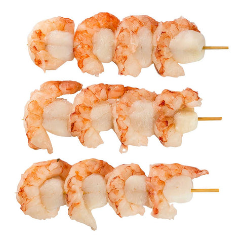 Panapesca Shrimp and Scallop Skewers, 10.6 Ounce -- 12 per case.