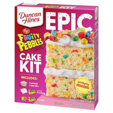 Duncan Hines Epic Fruity Pebble Cake Mix, 28.50 Ounce -- 5 per case