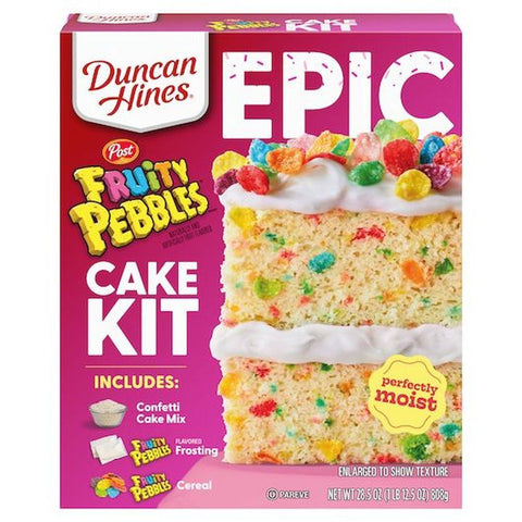 Duncan Hines Epic Fruity Pebble Cake Mix, 28.50 Ounce -- 5 per case