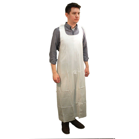 Impact Products Vinyl White Light Weight Apron, 35 inch Width x 45 inch Length -- 72 per case.