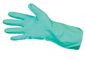 Impact Products Pro Guard 15 Mil Green Flock Lined Medium Nitrile Gloves - Bulk -- 6 per case.