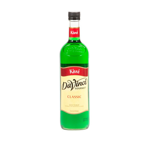 Da Vinci Classic Kiwi Flavoured Syrup, 750 Milliliter Glass Bottle -- 12 per case.