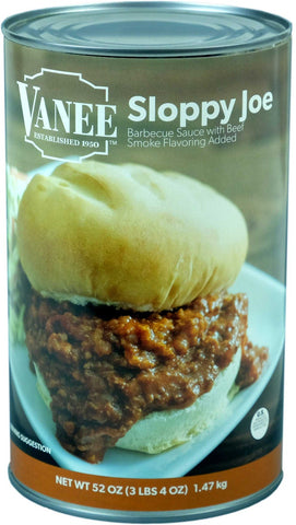 Vanee Entree Sloppy Joe, 52 Ounce -- 6 Case