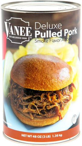 Vanee Foods Deluxe Pulled Pork, 48 Ounce -- 6 per case.
