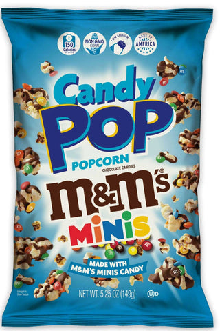 SNAX-Sational Brands M and M Cookie Pop Popcorn, 5.25 Ounce -- 12 per case