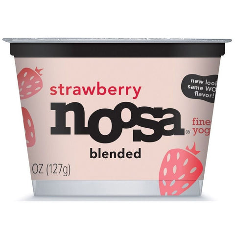 Noosa Strawberry Blended Yoghurt, 4.5 Ounce -- 6 per case