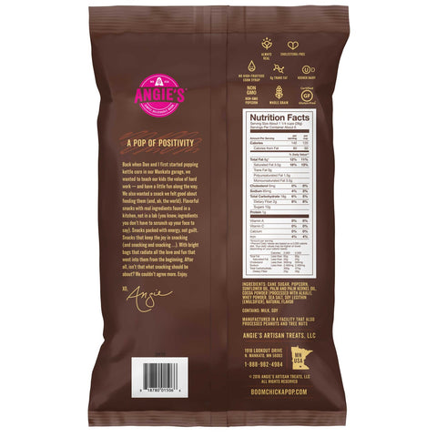 Angies Boom Chicka Pop Dark Chocolaty Drizzled Sea Salt Kettle Corn, 5.5 Ounce -- 12 per case