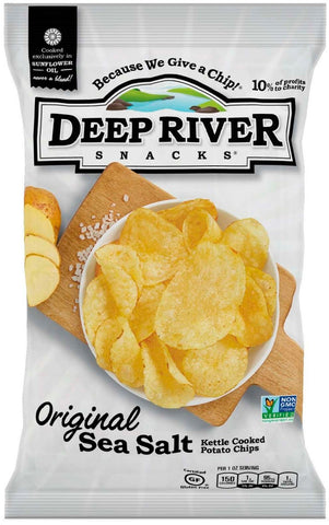 Deep River Snacks Original Sea Salt Kettle Cooked Potato Chips, 0.75 Ounce -- 120 per case