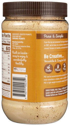 PB2 Foods The Original Powdered Peanut Butter, 16 Ounce -- 6 per case