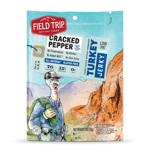 Field Trip Cracked Pepper Turkey Jerky, 1 Ounce -- 12 per case.
