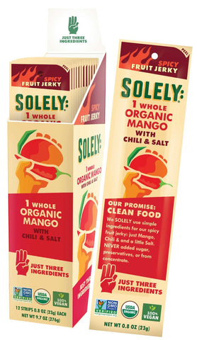 Solely Mango Chili Fruit Jerky, 0.8 Ounce -- 72 per case