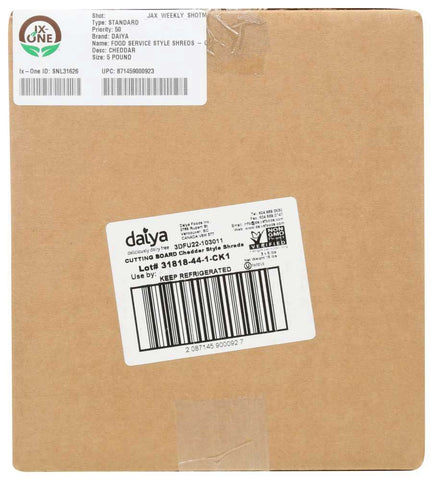 Daiya Cheddar Style Shreds, 5 Pound -- 3 per case