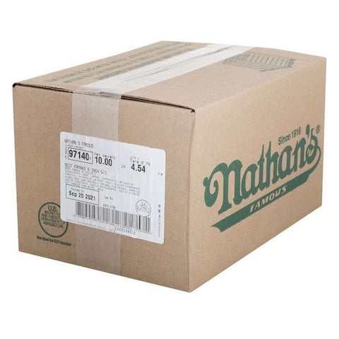 Nathans Famous 5/16 Beef Frank, 5 Pound -- 2 per case