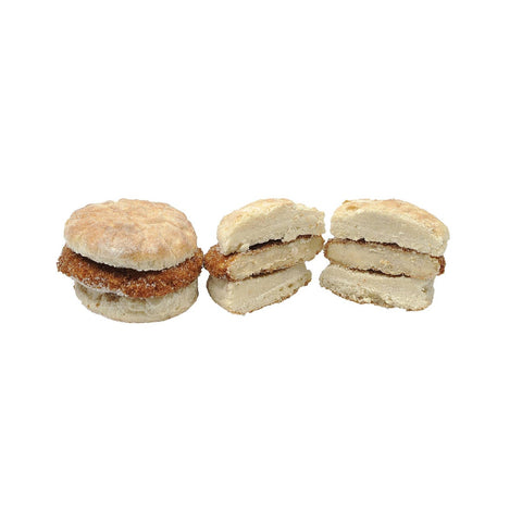 Advance Pierre CN Fully Cooked Whole Grain Biscuit and Breaded Chicken Patty, 2.9 Ounce -- 100 per case.
