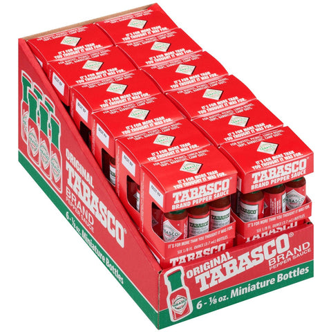 Tabasco Miniature Pepper Sauce, 0.125 Ounce Bottle -- 500 per case