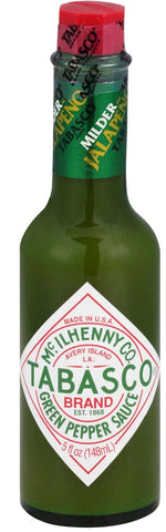 Tabasco Milder Green Jalapeno Pepper Sauce, 5 Fluid Ounce Bottle -- 12 per case